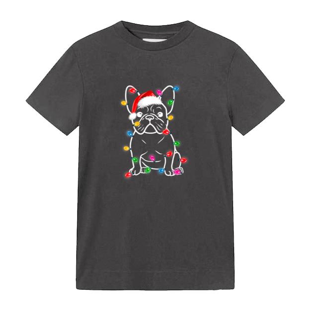 Christmas Lights Dog French Bulldog T-Shirt