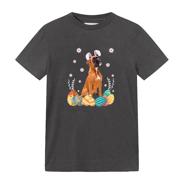 Cute Boxer Dog Easter Bunny  Funny Dog Lover T-Shirt