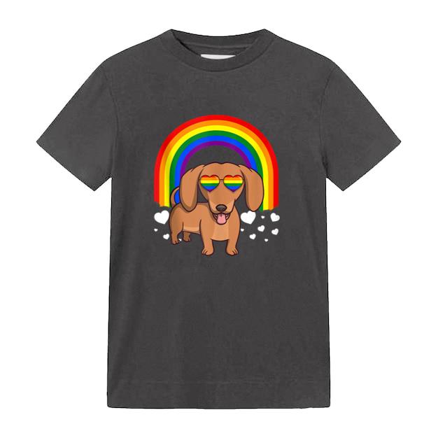 Dachshund Dog Rainbow T-Shirt
