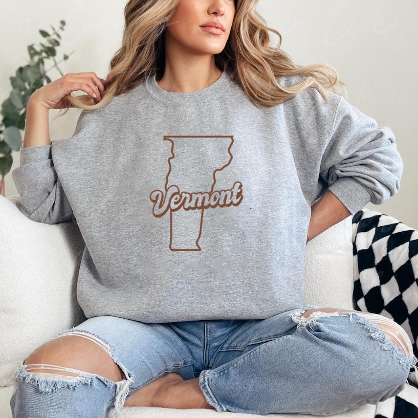 The State Of Vermont Is Shown Sweatshirt
