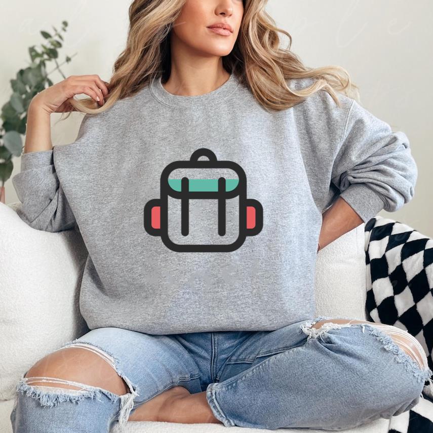 Travel Backpack Colored Stroke Icon Sweatshirt