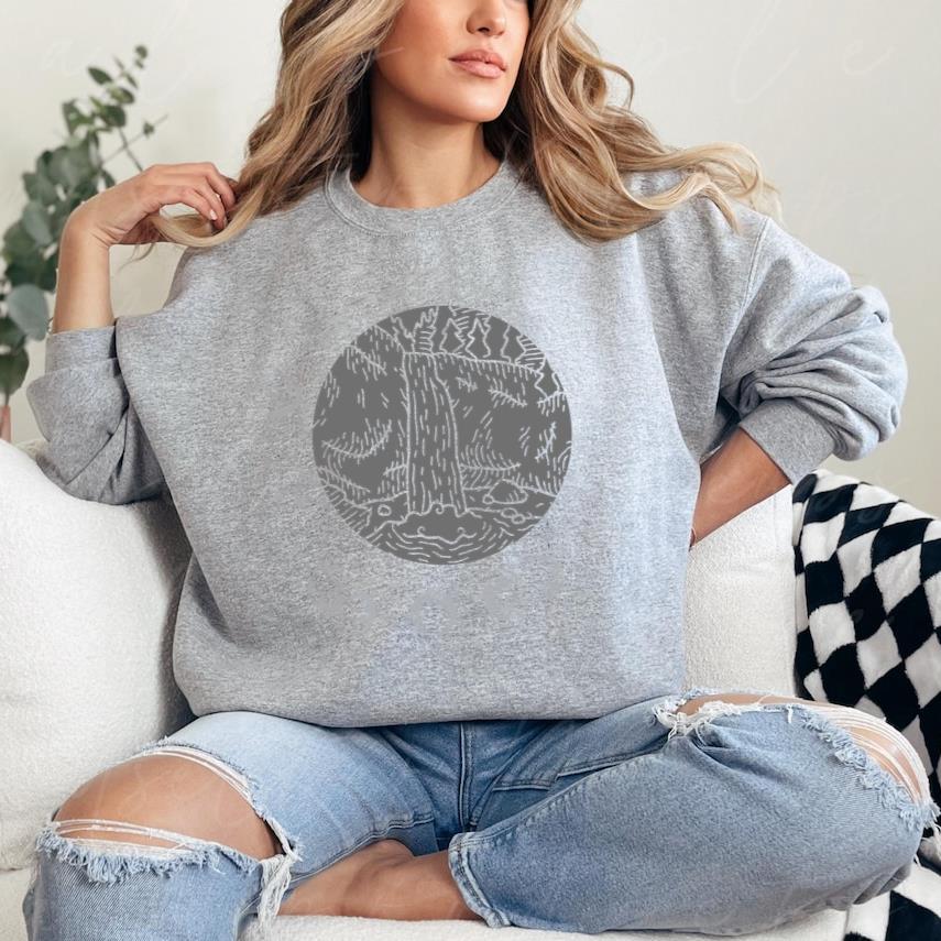 Waterfall And Forest Cut Out Landscape Sweatshirt